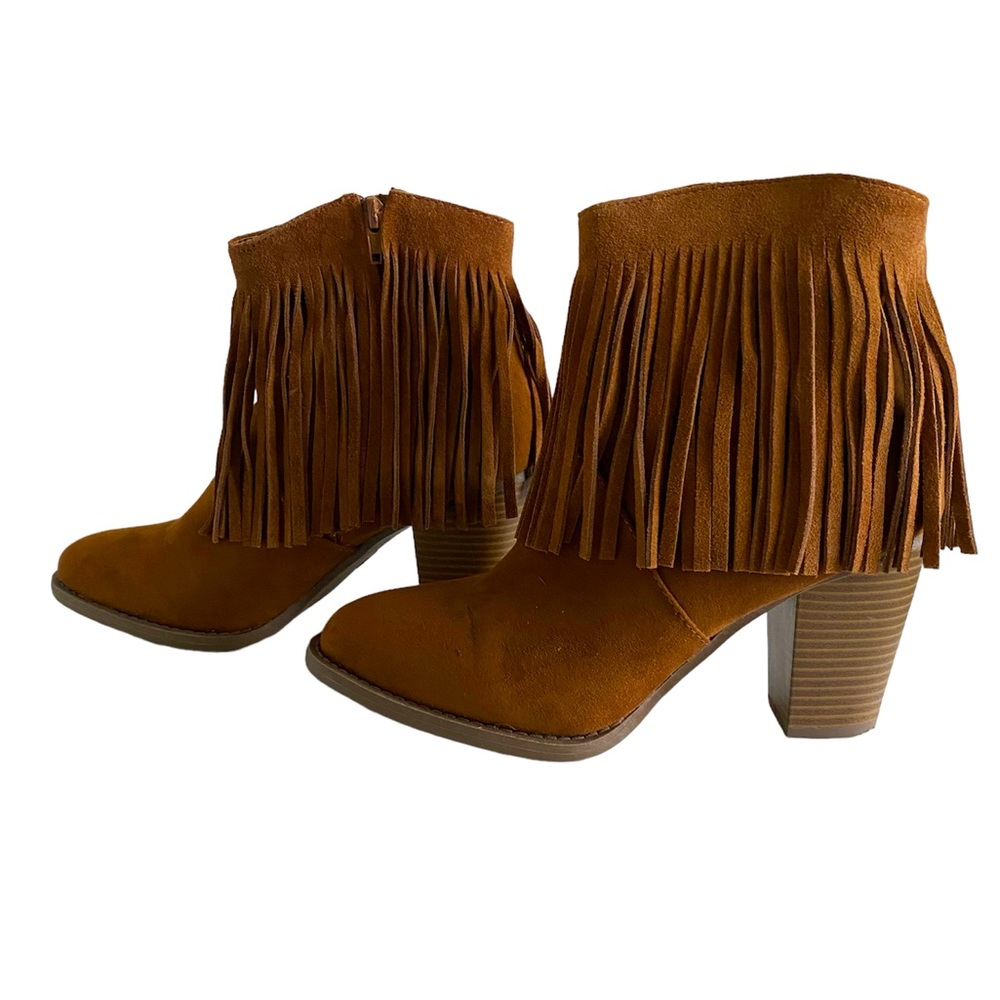 Fringe Western Boots Booties - Picture 3 of 6